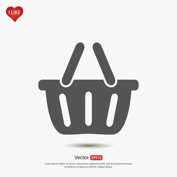 Icono de cesta de compra — Vector de stock