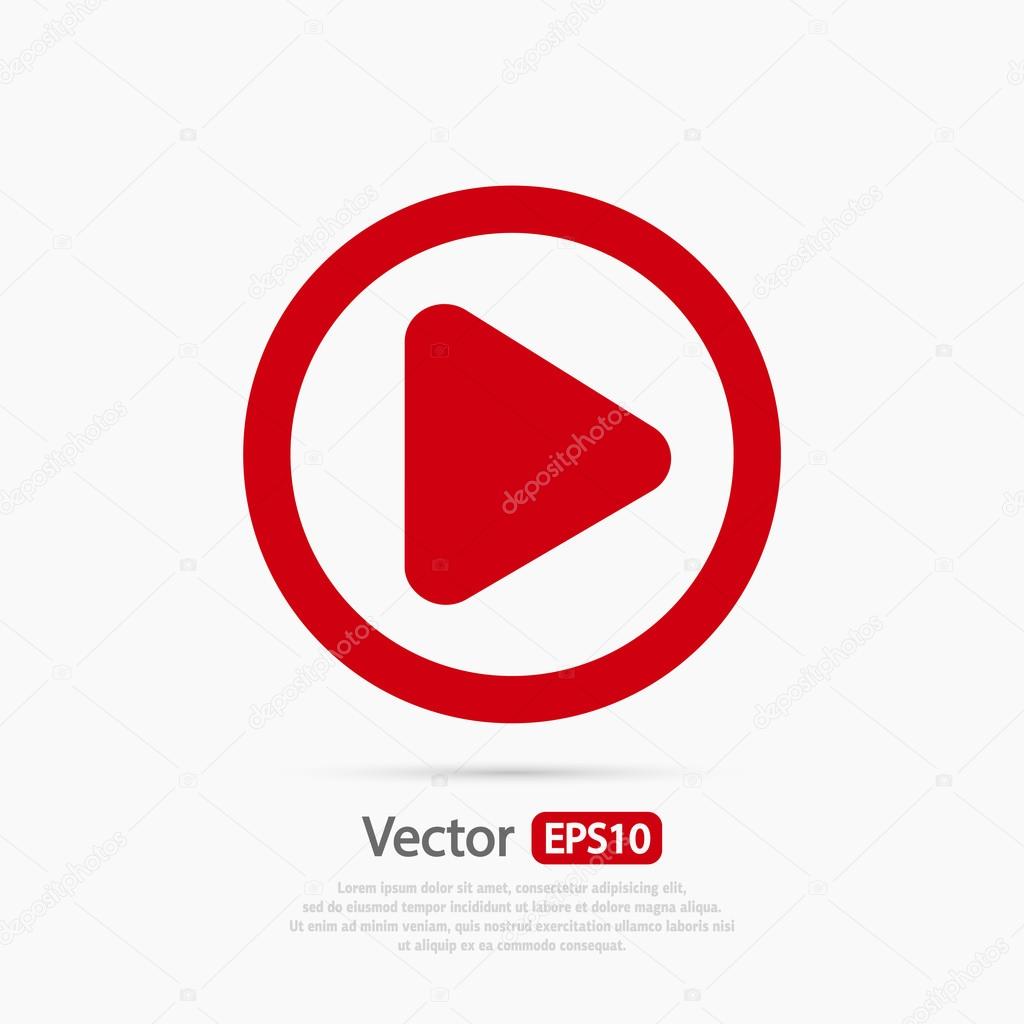 Play button web icon