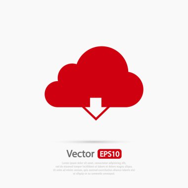 cloud computing download icon clipart