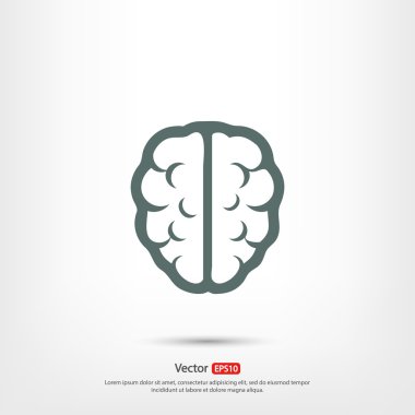 Beyin simge düz tasarım stil