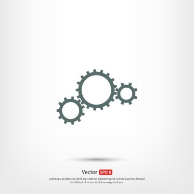 Gears'ı simgesi, düz tasarım stili