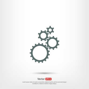 Gears'ı simgesi, düz tasarım stili