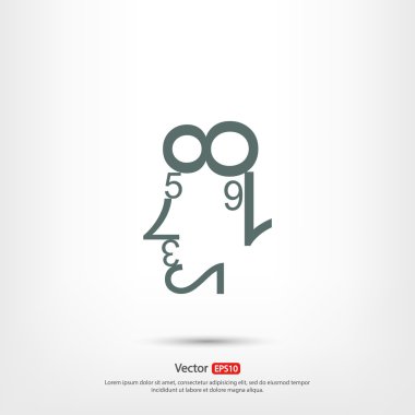 Verileri şekiller insan yüzü.