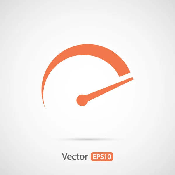 Ilustración del icono del tacómetro — Vector de stock