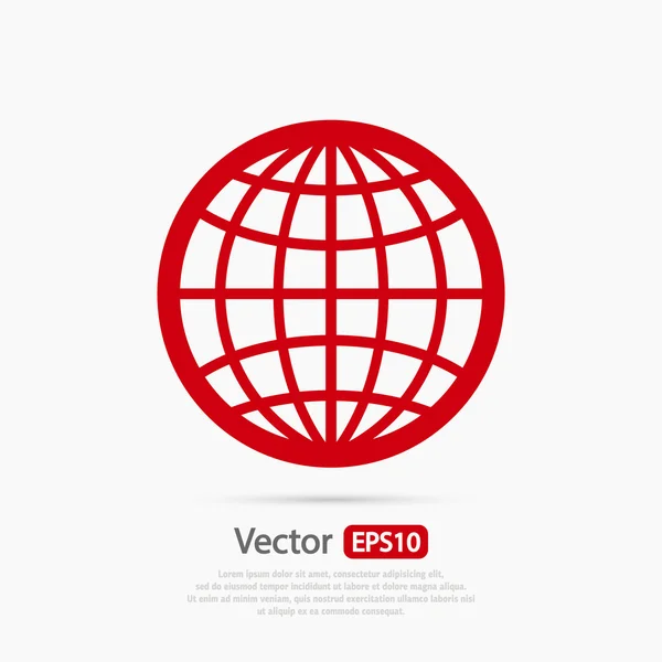 Zeměkoule ikonu design — Stockový vektor