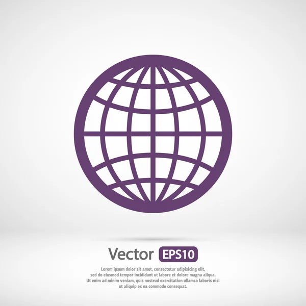 Globe Icona design — Vettoriale Stock