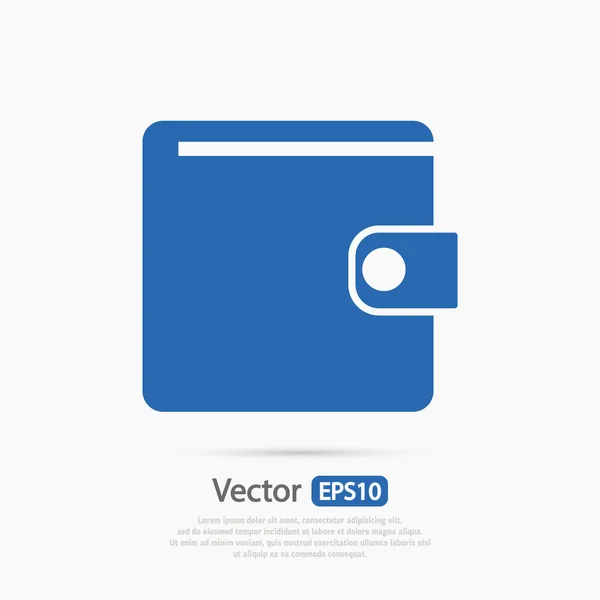 Pénztárca ikon tervezés — Stock Vector