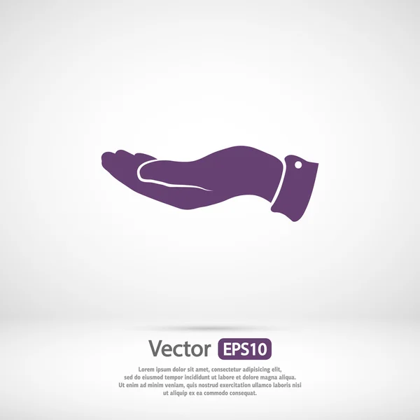 Diseño de icono de mano — Vector de stock