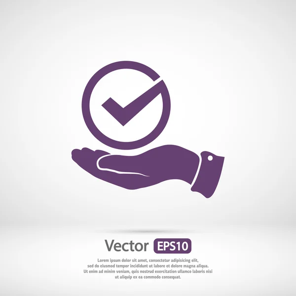 Confirmar diseño de icono — Vector de stock