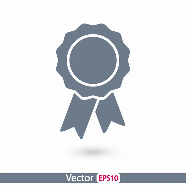 Badge with ribbons icon — Stock Vector