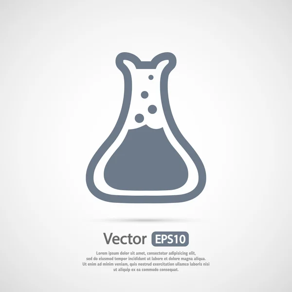 Icono de vidrio de laboratorio — Vector de stock