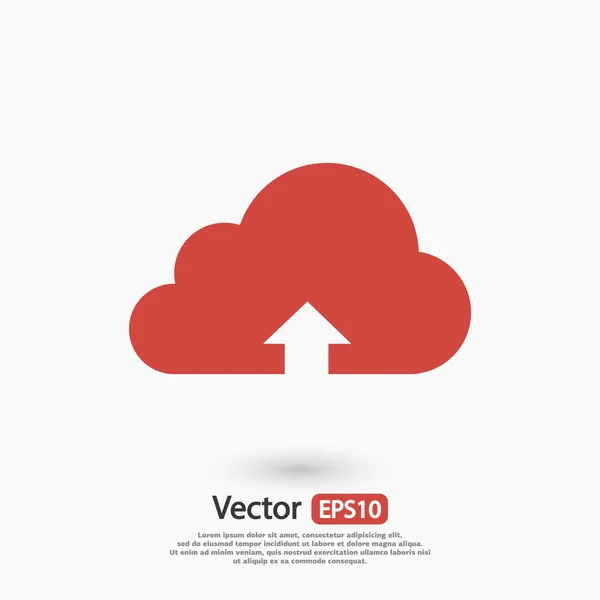 Computing cloud upload icon — Stock Vector
