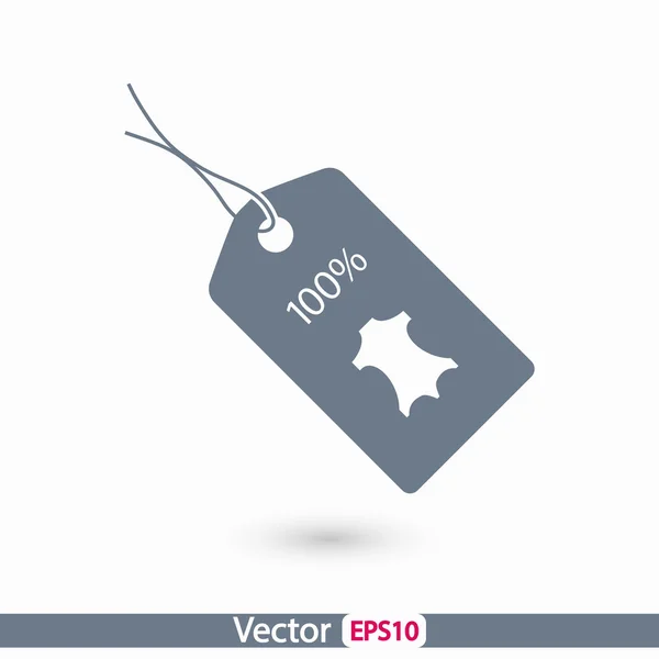 100 percent's tag icon — Stock Vector