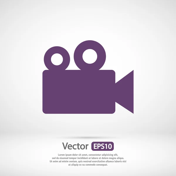 Icono de cámara de vídeo — Vector de stock