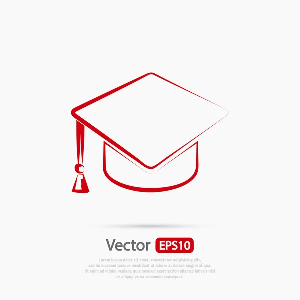 Icono de la tapa de graduación — Vector de stock