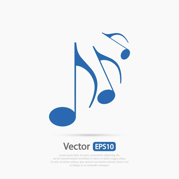 Ícone de música design — Vetor de Stock