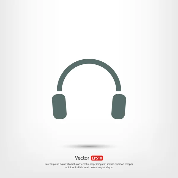 Ακουστικά εικονίδιο σχεδιασμός — Διανυσματικό Αρχείο