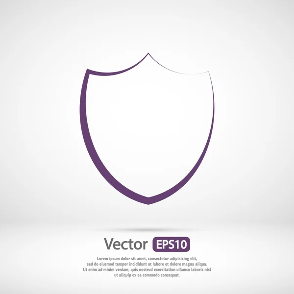 Icono de escudo, Estilo de diseño plano — Vector de stock