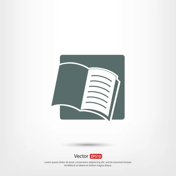 Icono de libro abierto — Vector de stock