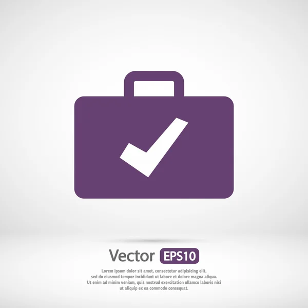 Briefcase icon design — Stock Vector