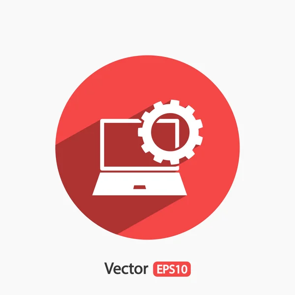 Laptopa ikona designu — Wektor stockowy