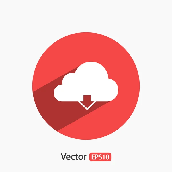 Cloud computing download pictogram — Stockvector