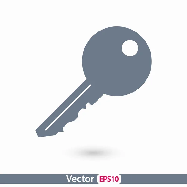 Icono clave, diseño plano — Vector de stock