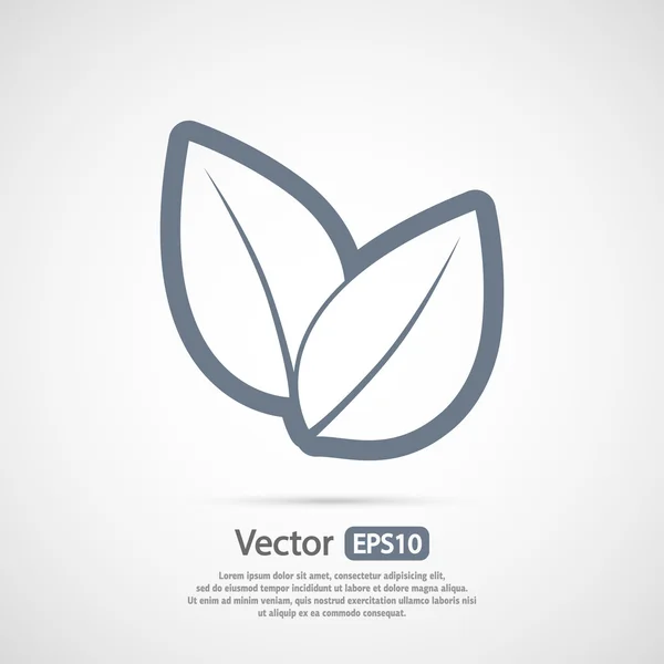 Icono hojas de árbol — Vector de stock