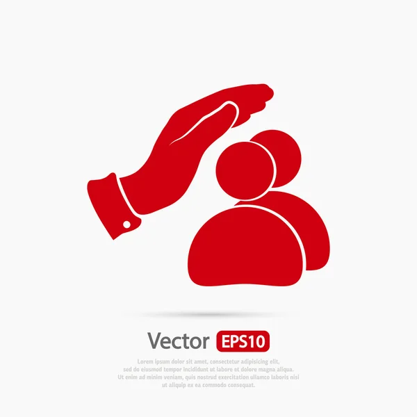 Veilige mensen pictogram — Stockvector