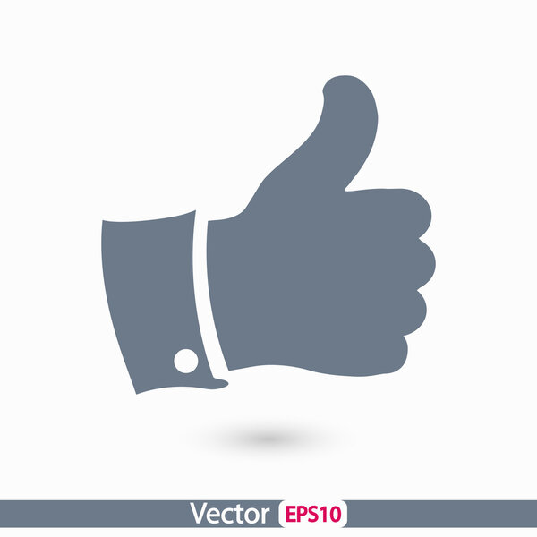 LIKE icon ,  Flat design style