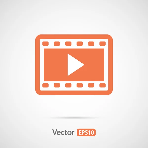 Значок видео, плоский дизайн — стоковый вектор