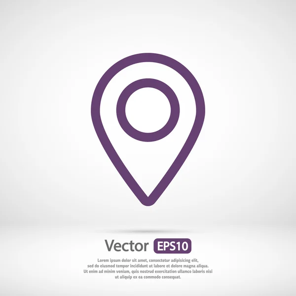 Icono de marca, puntero — Vector de stock