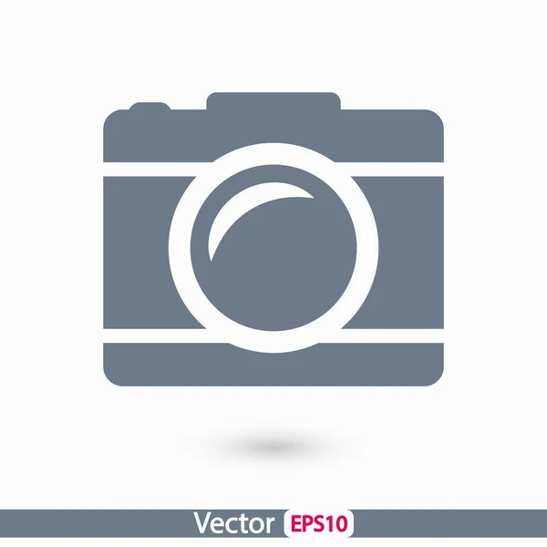 Platte pictogram van de camera — Stockvector