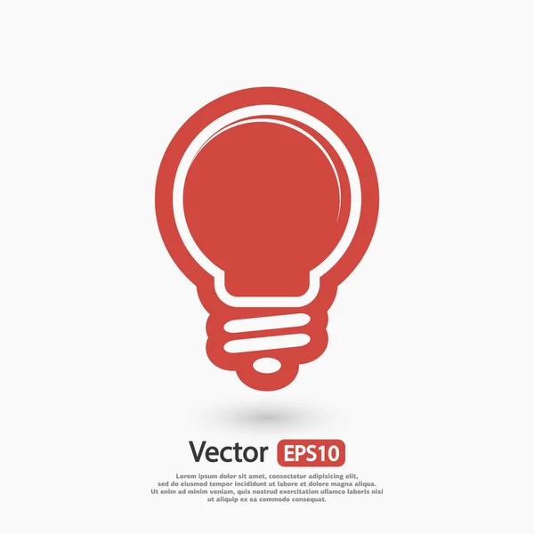 Ikon bola lampu - Stok Vektor