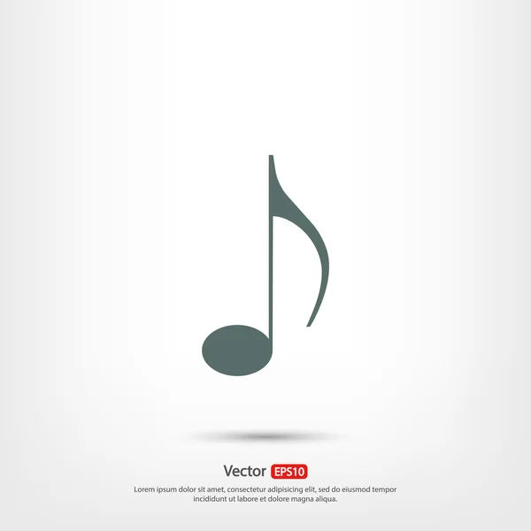 Icona musicale design — Vettoriale Stock