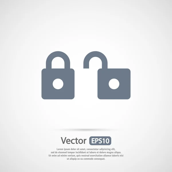 Icono de bloqueo. Estilo de diseño plano — Vector de stock