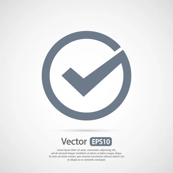 Tick icona di design — Vettoriale Stock
