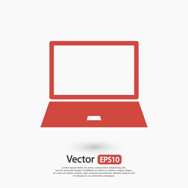 Design der Laptop-Ikone — Stockvektor