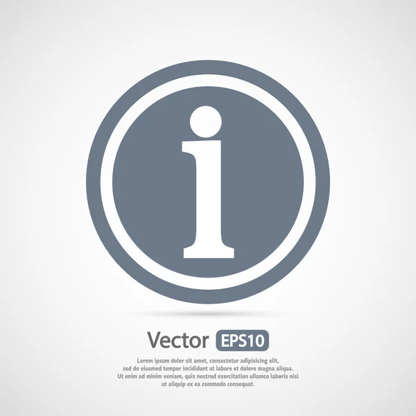 Signo de información icono — Vector de stock