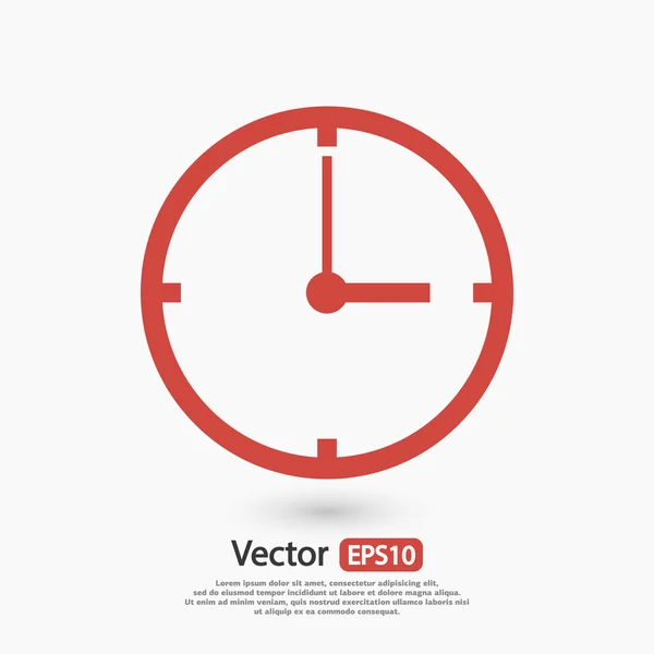 Reloj icono de diseño — Vector de stock