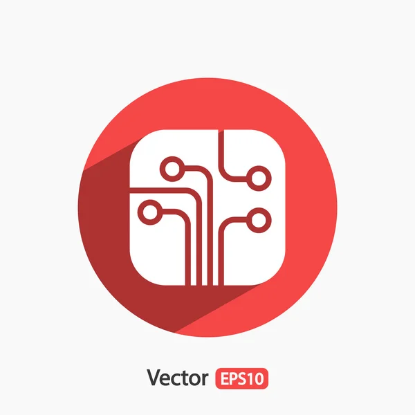 Printplaat, technologie pictogram — Stockvector