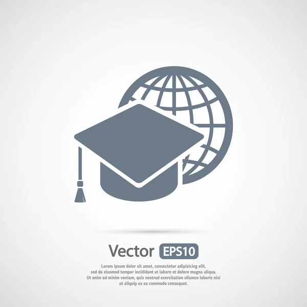 Graduation cap icon — Stock Vector