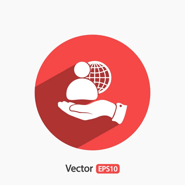 Business global, business man icon — Vector de stoc
