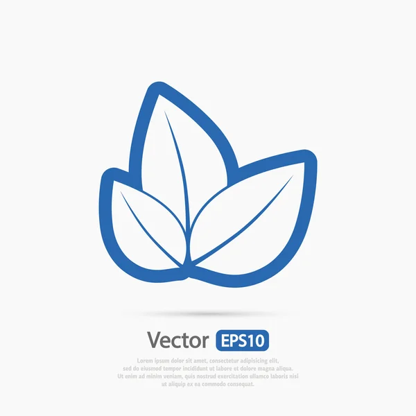 Icono hojas de árbol — Vector de stock