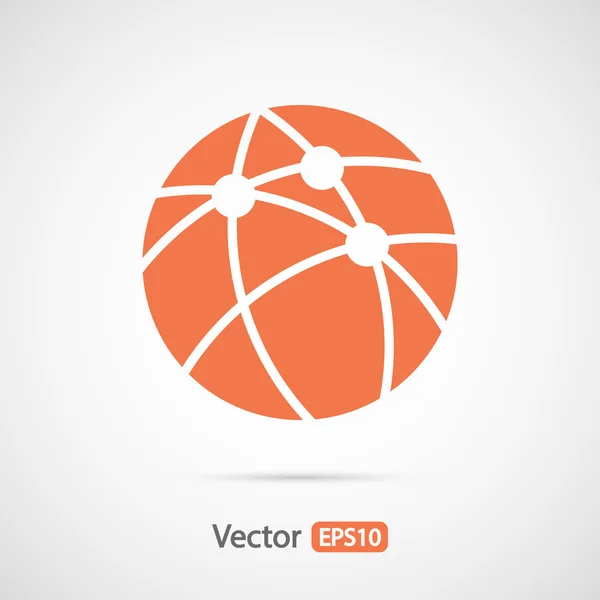 Global technology or social network  icon — Stockový vektor