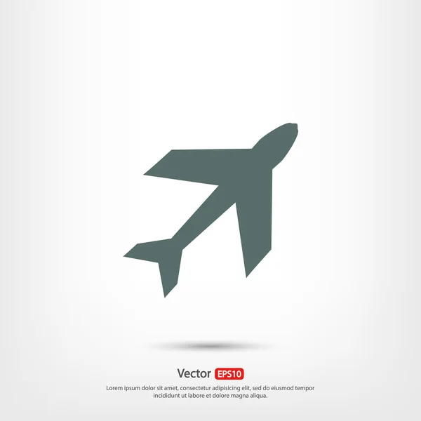 Conception de symbole d'avion — Image vectorielle