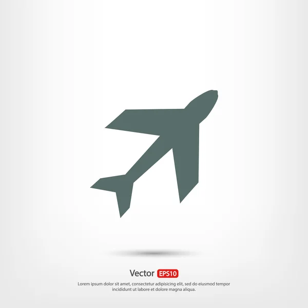 Diseño de símbolo de avión — Vector de stock