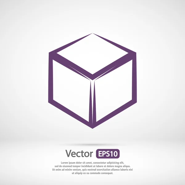 Ícone de design de logotipo cubo 3d —  Vetores de Stock