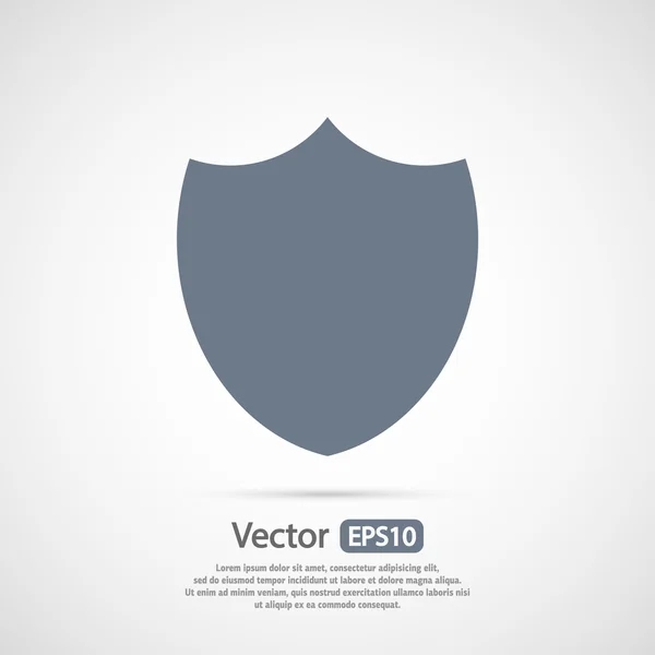 Icono de escudo, Estilo de diseño plano — Vector de stock