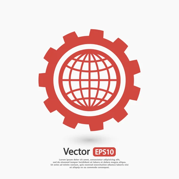 Desain ikon planet - Stok Vektor